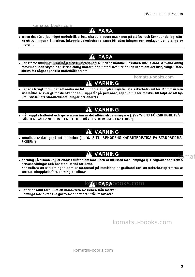 Komatsu ck35-1ita Operation manual cover Page 5 Komatsu ck35-1ita Operation manual cover Page 5