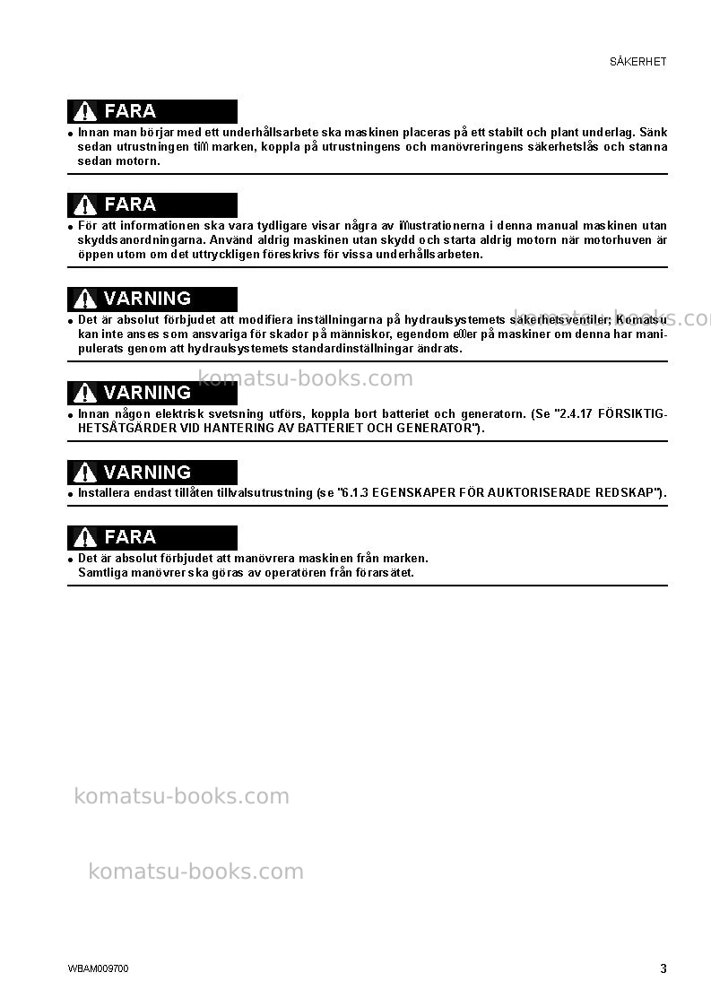 Komatsu pc80mr-3ita Operation manual cover Page 5 Komatsu pc80mr-3ita Operation manual cover Page 5