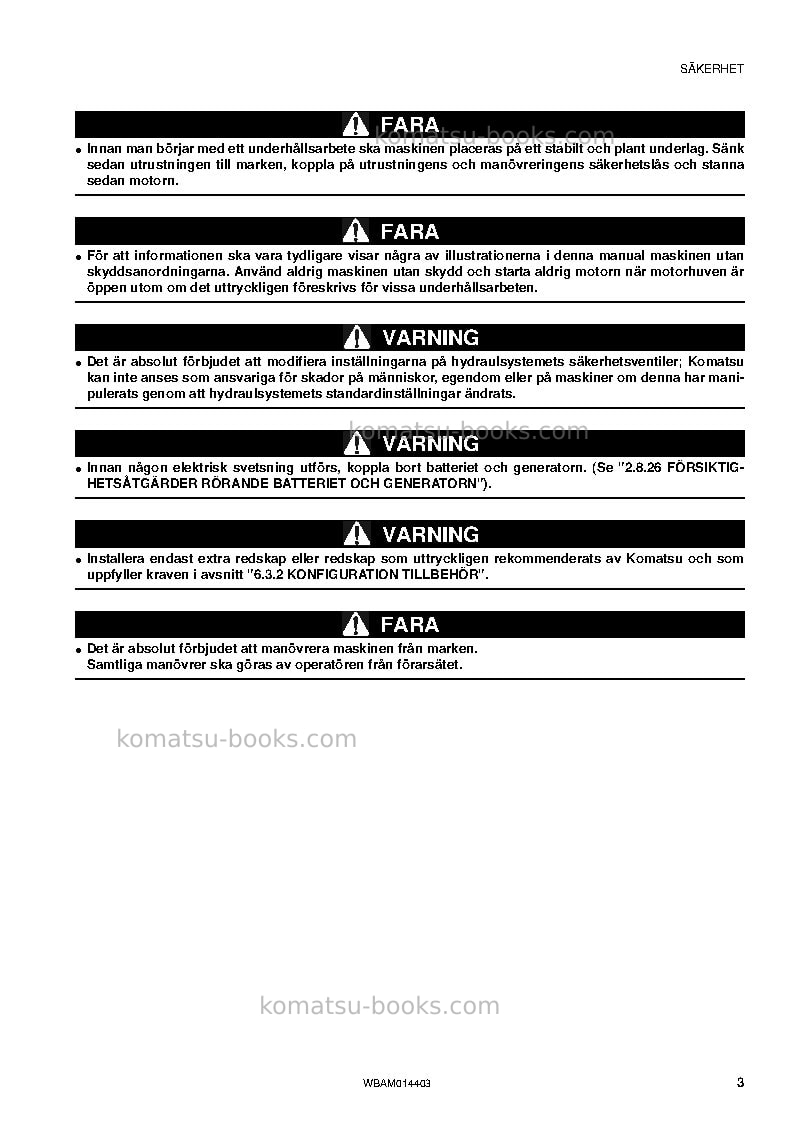Komatsu pc55mr-3ita Operation manual cover Page 5 Komatsu pc55mr-3ita Operation manual cover Page 5