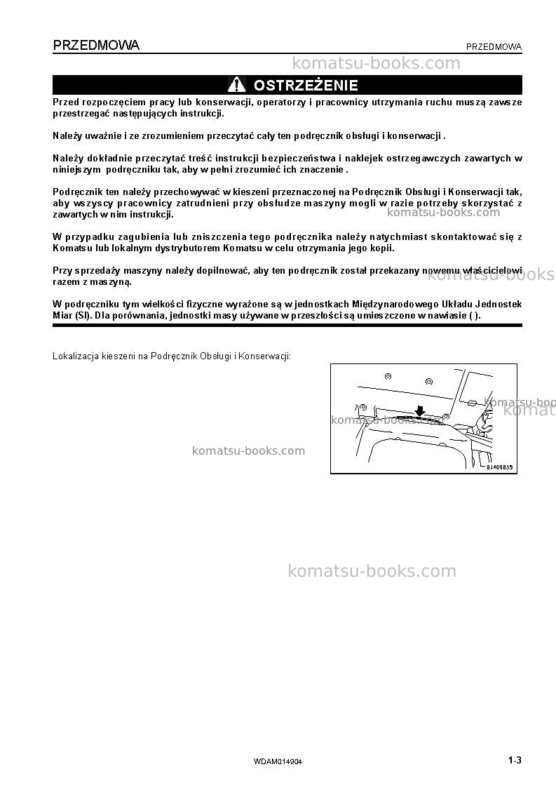 Komatsu pw118mr-8ita Instrukcja obsługi okładka Strona 5