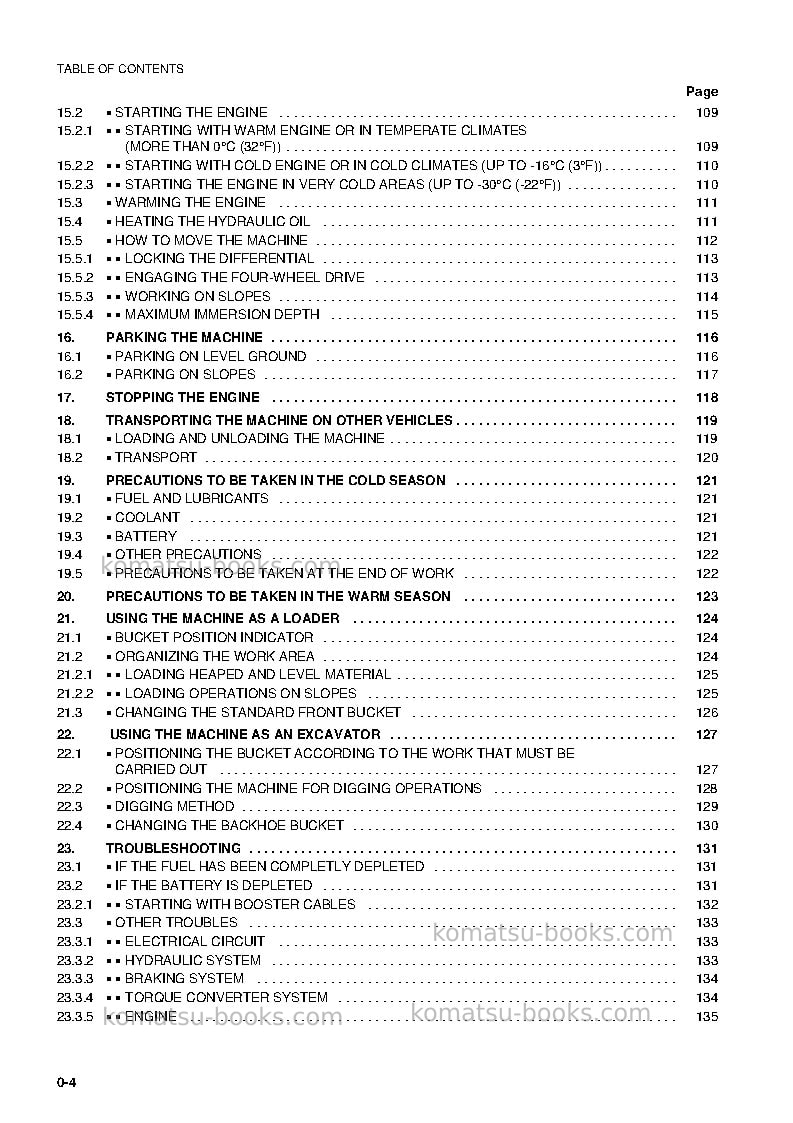 Komatsu wb150-2ita Operation manual cover Page 5