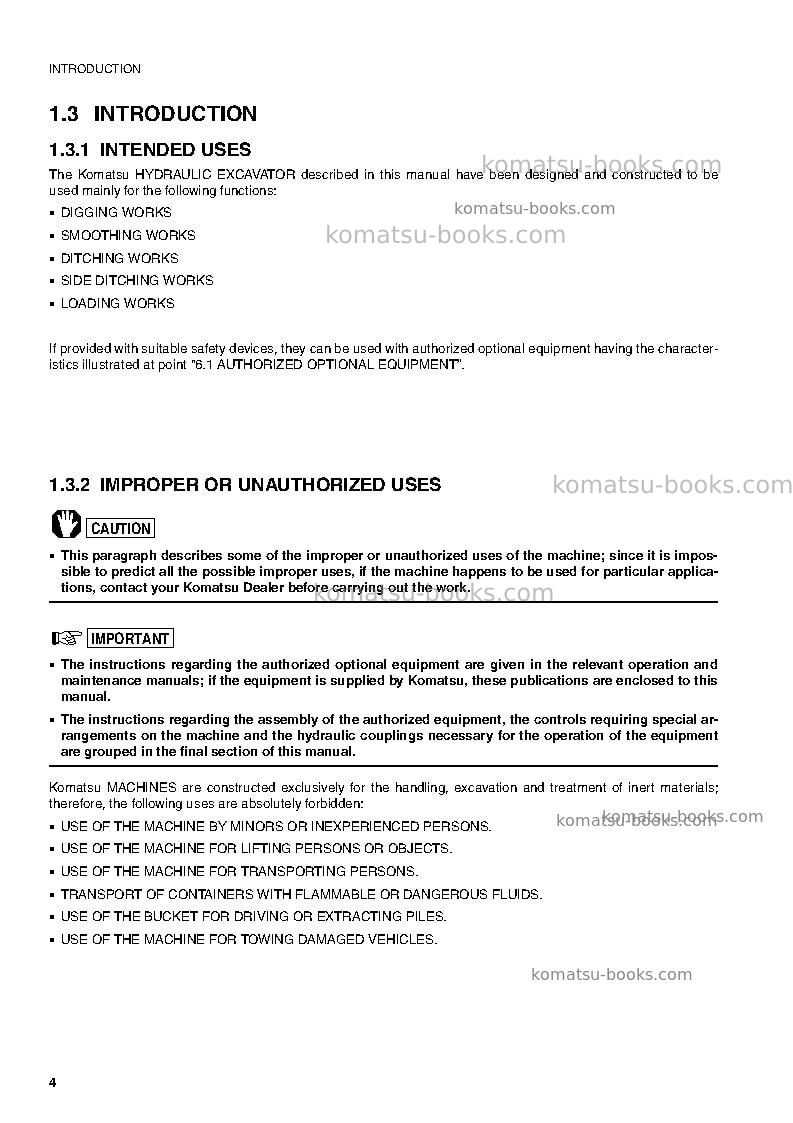 Komatsu pc15r-8ita Operation manual cover Page 5