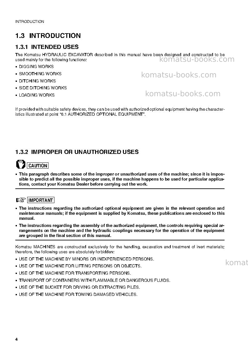 Komatsu pc15r-8ita Operation manual cover Page 5 Komatsu pc15r-8ita Operation manual cover Page 5