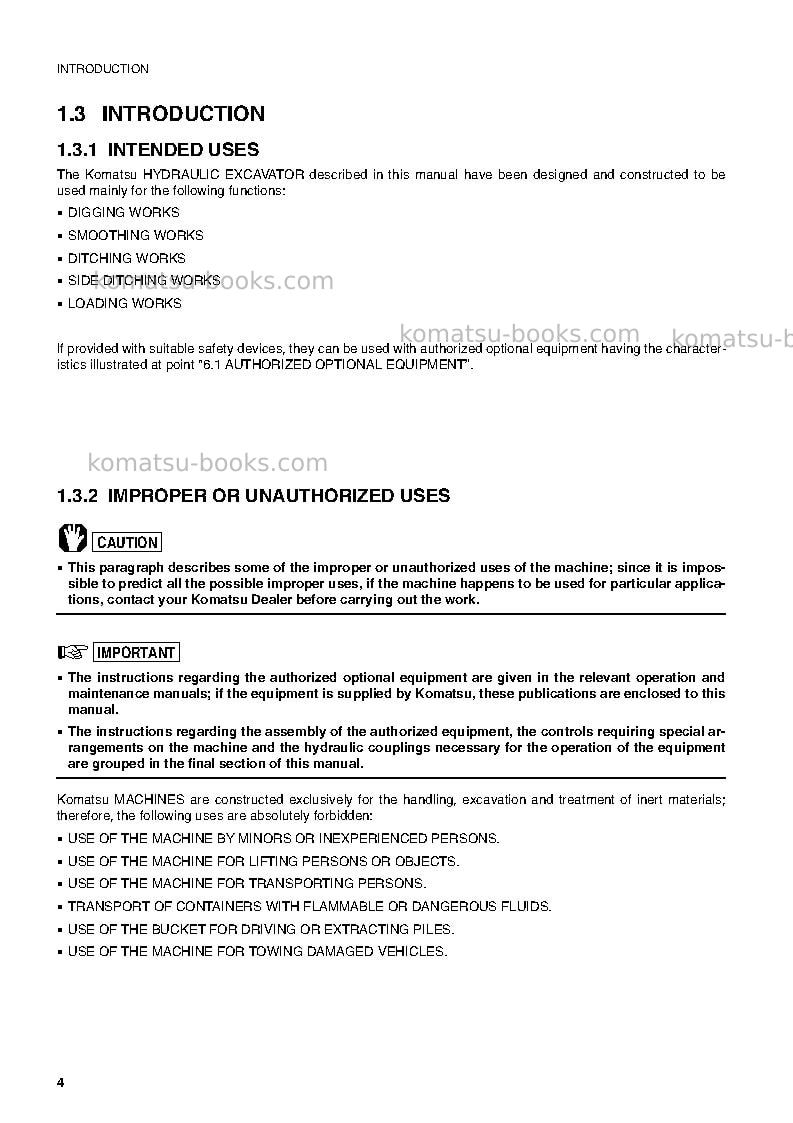 Komatsu pc27r-8jpn Operation manual cover Page 5 Komatsu pc27r-8jpn Operation manual cover Page 5