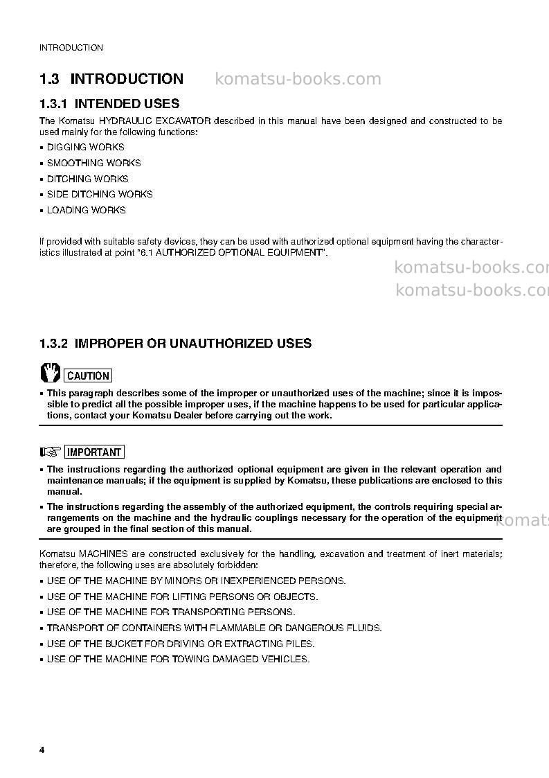 Komatsu pc27r-8jpn Operation manual cover Page 5 Komatsu pc27r-8jpn Operation manual cover Page 5