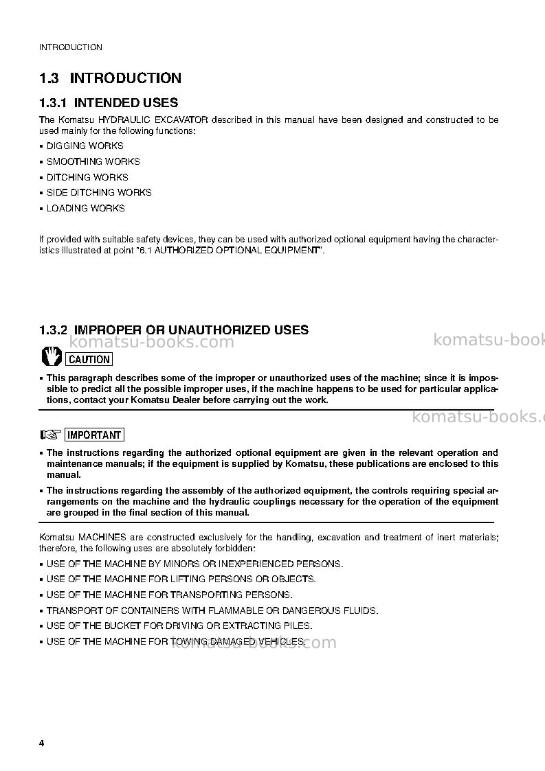 Komatsu pc35r-8jpn Operation manual cover Page 5 Komatsu pc35r-8jpn Operation manual cover Page 5