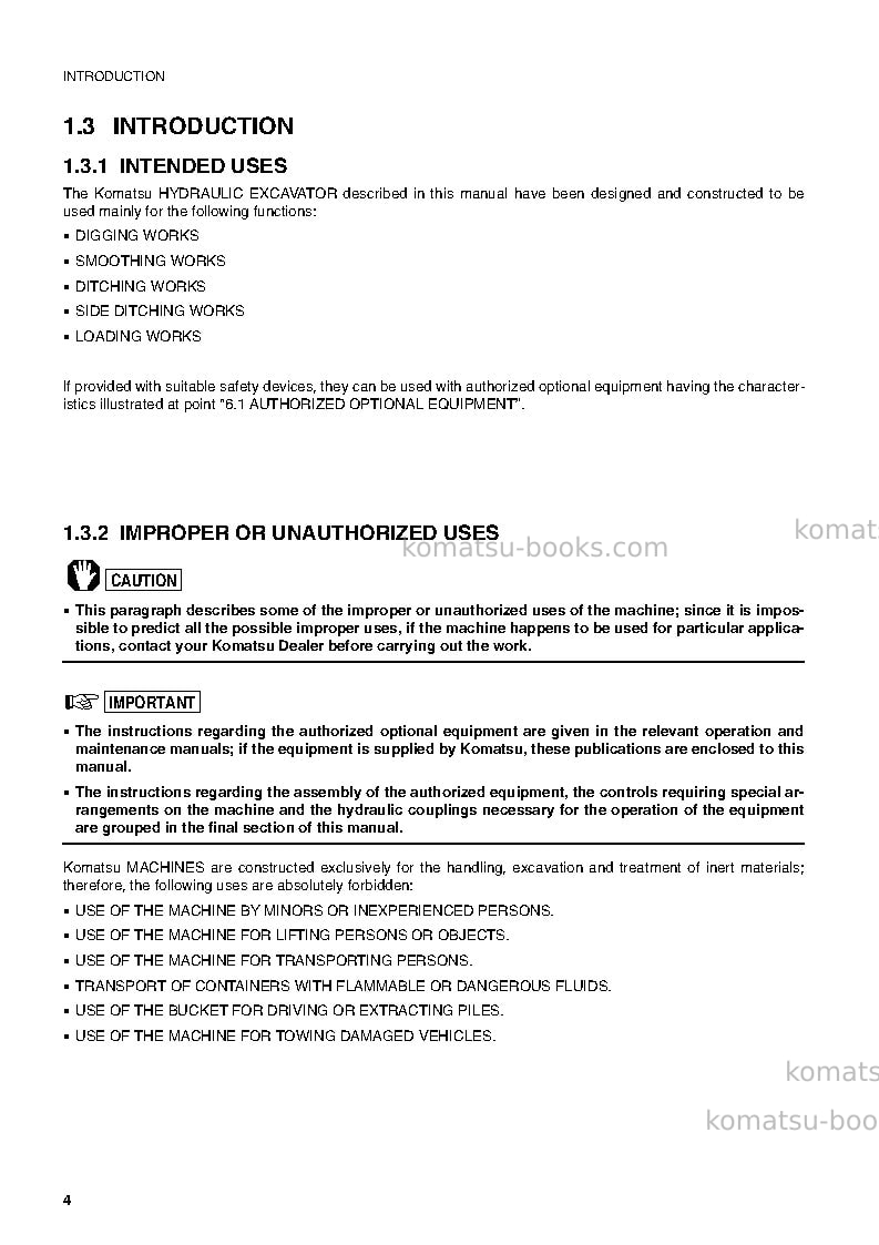 Komatsu pc35r-8jpn Operation manual cover Page 5