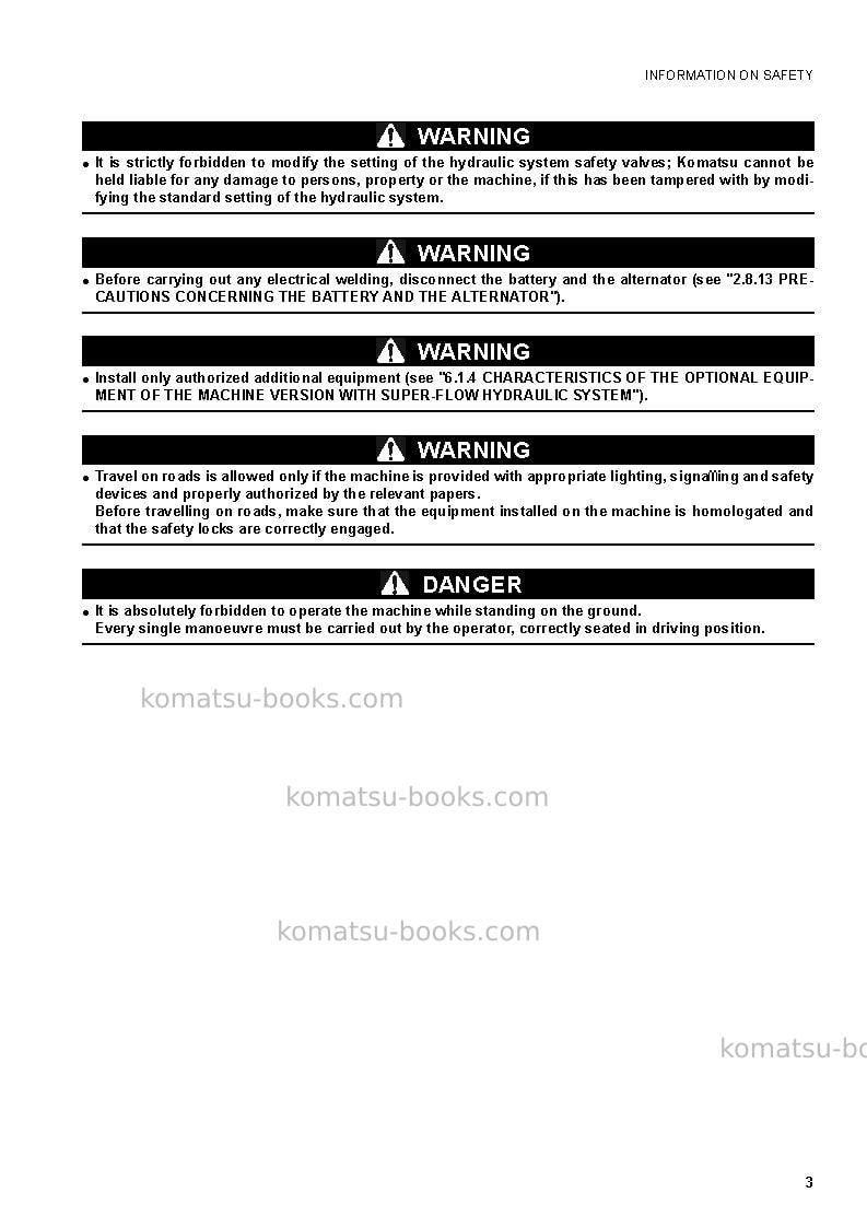 Komatsu sk815-5ita Operation manual cover Page 5 Komatsu sk815-5ita Operation manual cover Page 5