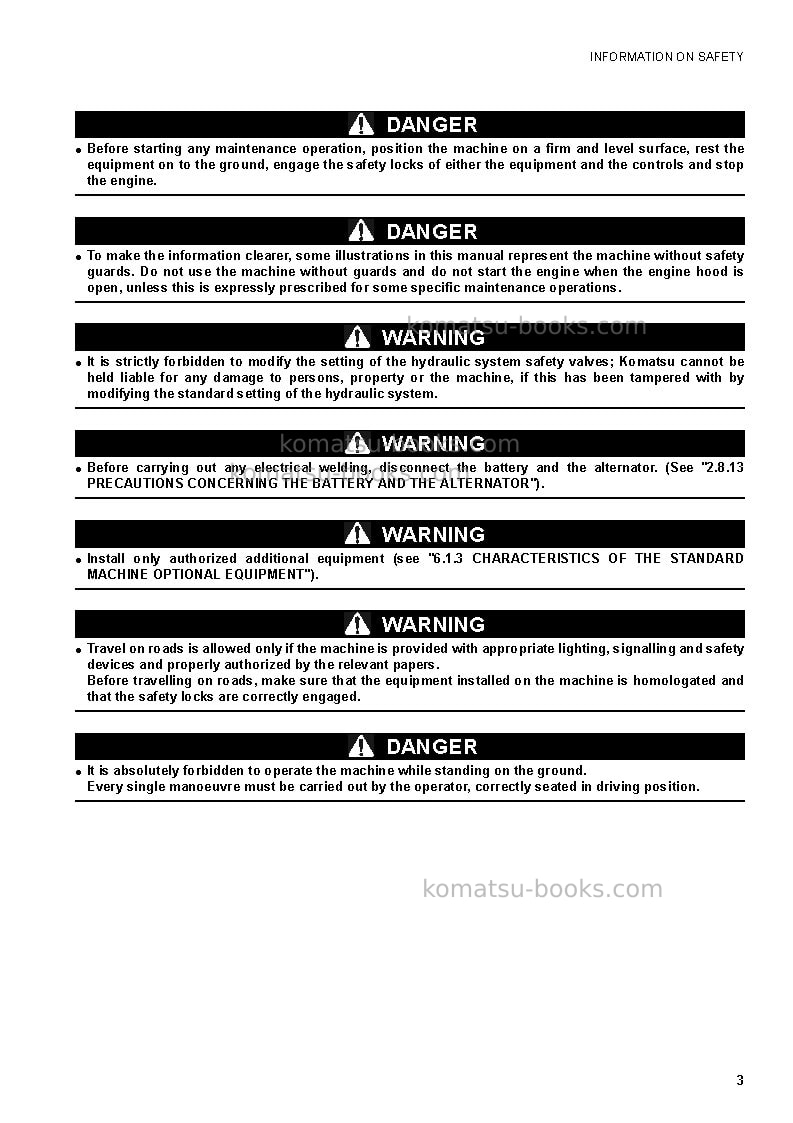 Komatsu ck20-1ita Operation manual cover Page 5 Komatsu ck20-1ita Operation manual cover Page 5