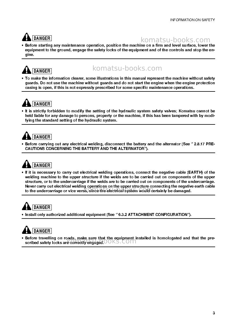 Komatsu pw110r-1ita Operation manual cover Page 5