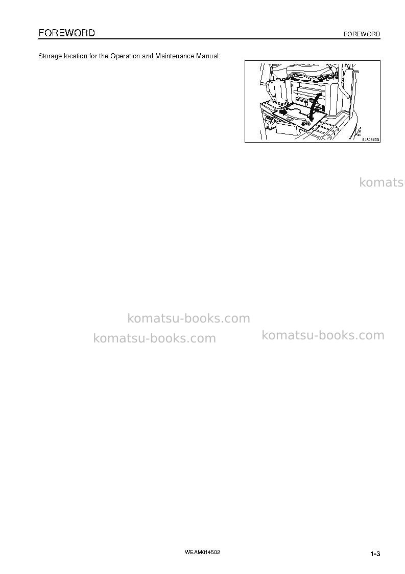 Komatsu pc22mr-3ita Operation manual cover Page 5