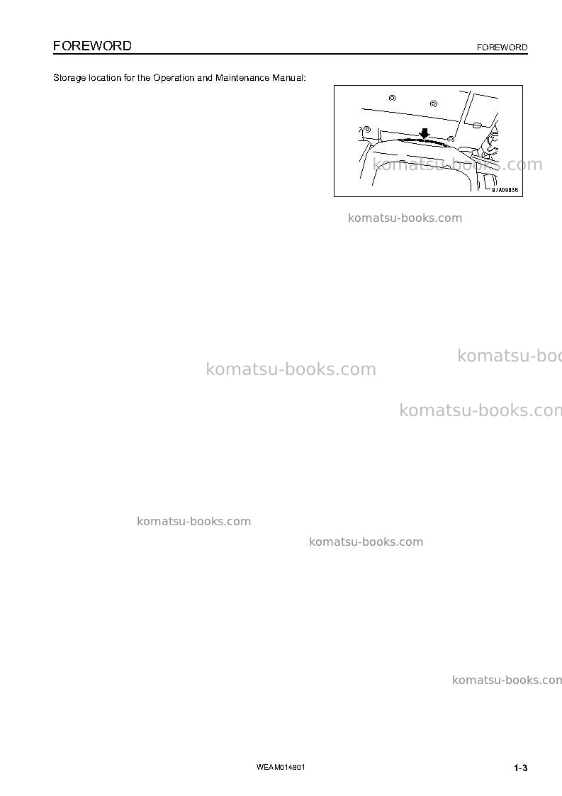 Komatsu pc118mr-8ita Operation manual cover Page 5