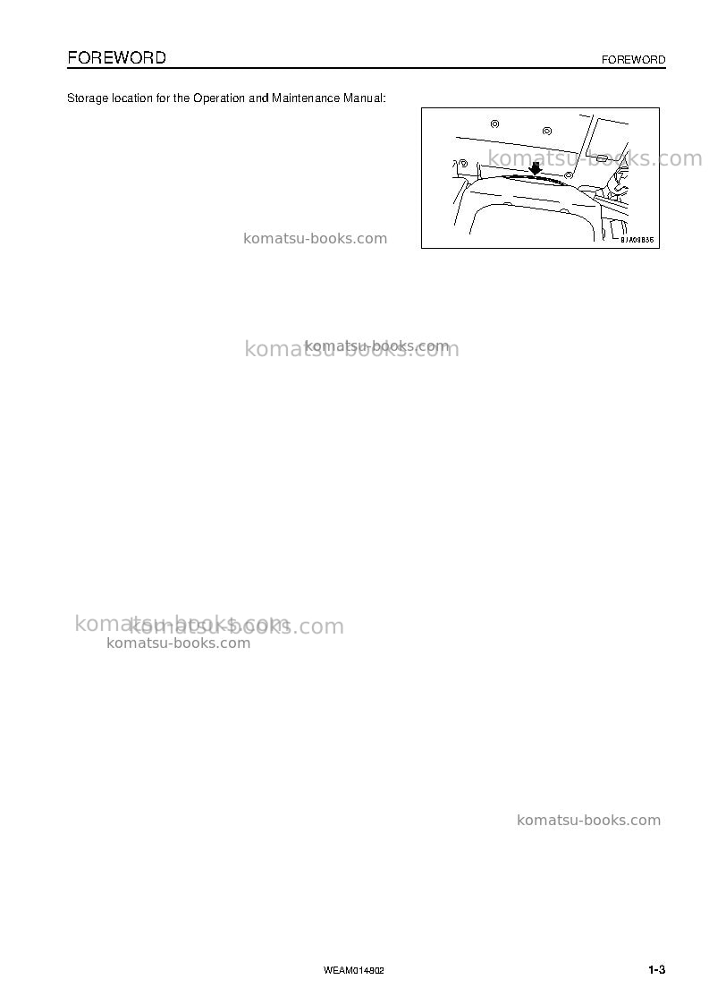 Komatsu pc118mr-8ita Operation manual cover Page 5 Komatsu pc118mr-8ita Operation manual cover Page 5