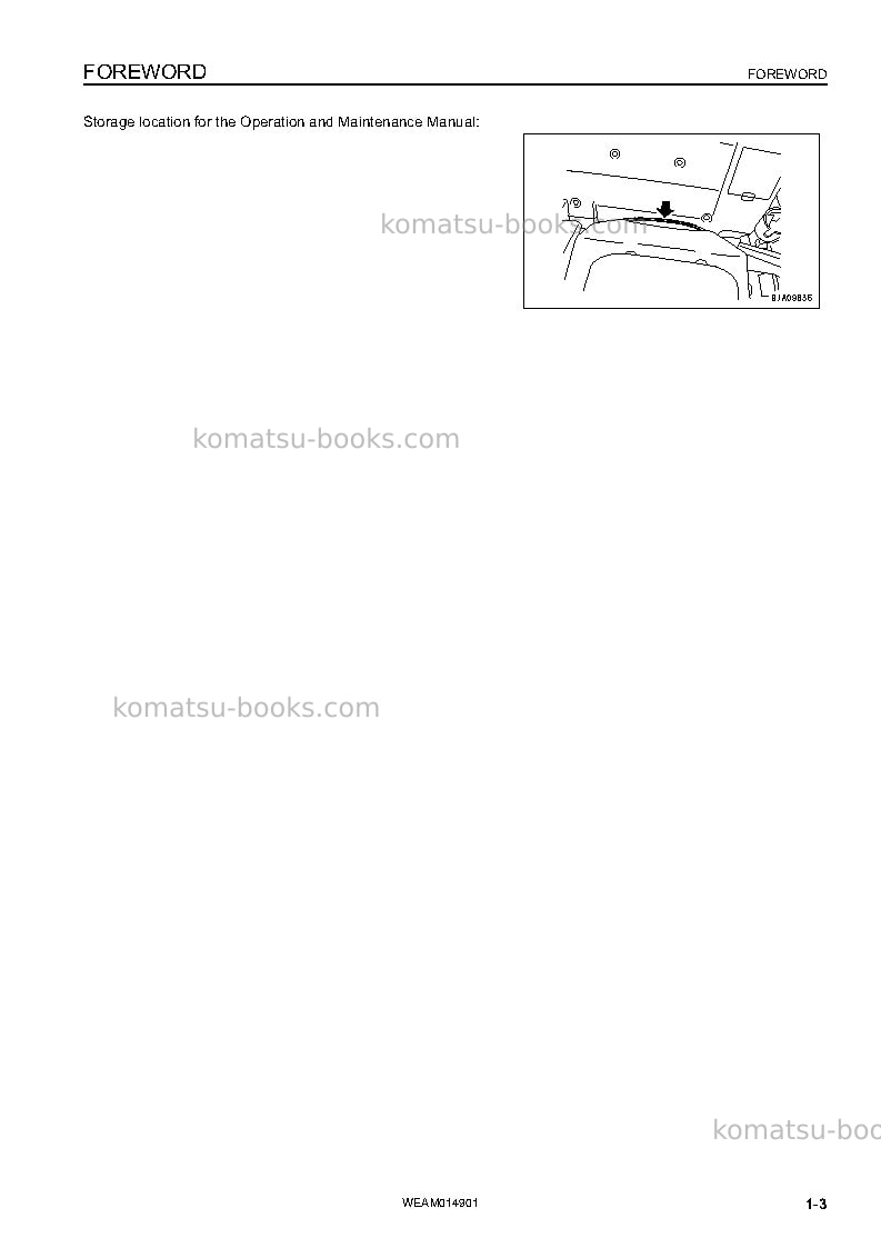 Komatsu pw118mr-8ita Operation manual cover Page 5 Komatsu pw118mr-8ita Operation manual cover Page 5