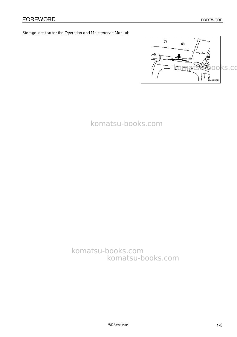 Komatsu pw118mr-8ita Operation manual cover Page 5 Komatsu pw118mr-8ita Operation manual cover Page 5