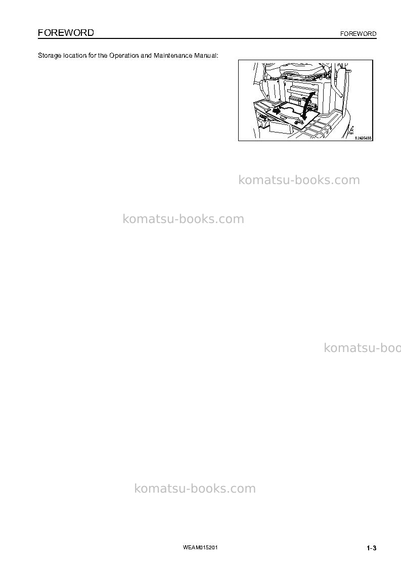 Komatsu pc35mr-3ita Operation manual cover Page 5 Komatsu pc35mr-3ita Operation manual cover Page 5