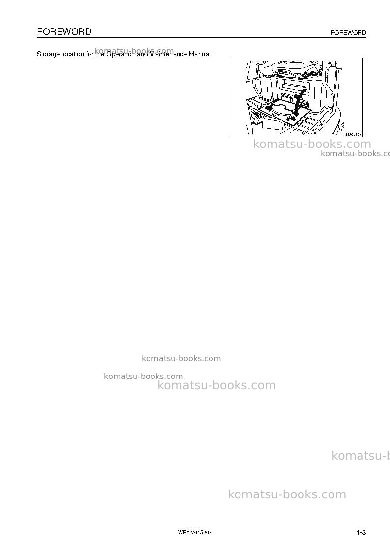 Komatsu pc30mr-3ita Operation manual cover Page 5 Komatsu pc30mr-3ita Operation manual cover Page 5