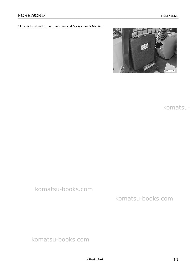 Komatsu sk820-5ita-e0 Operation manual cover Page 5 Komatsu sk820-5ita-e0 Operation manual cover Page 5