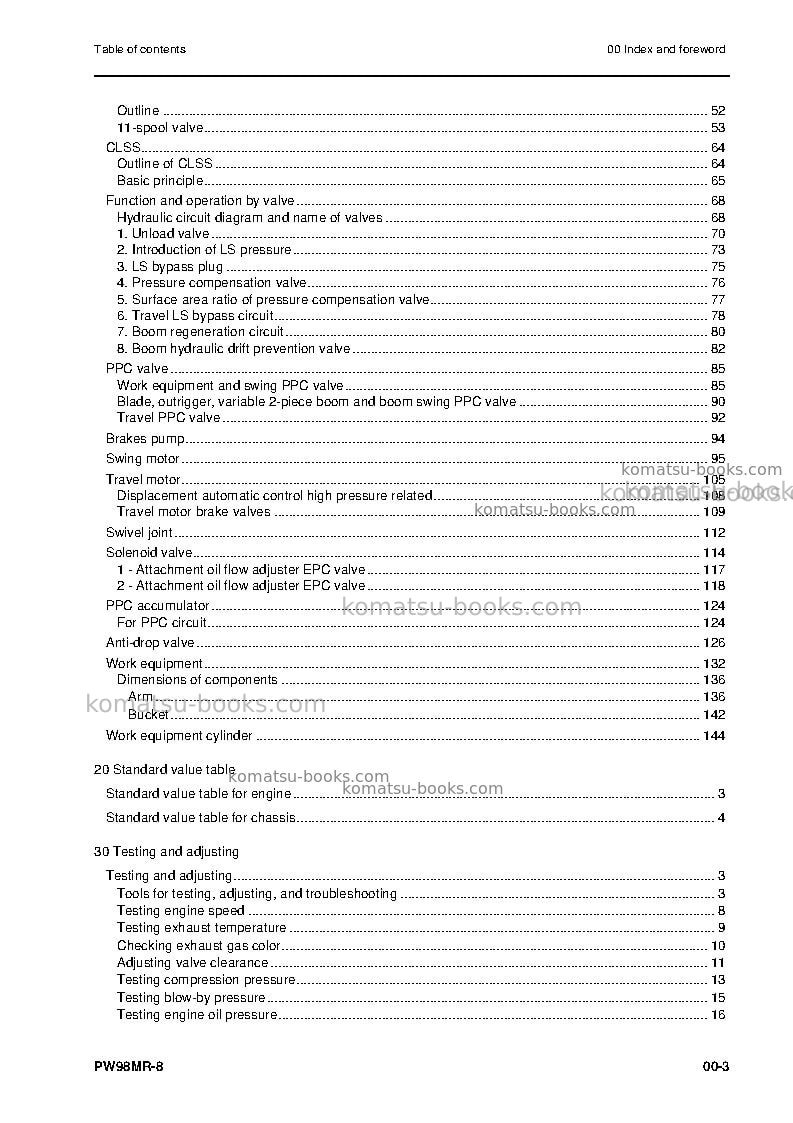 Komatsu pw98mr-8ita Repair & maintenance cover Page 5