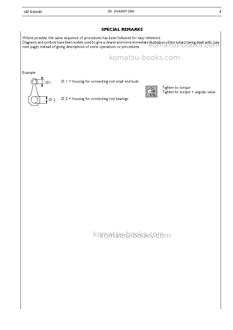 Komatsu 4d104e-2ita Repair & maintenance cover Page 5 Komatsu 4d104e-2ita Repair & maintenance cover Page 5
