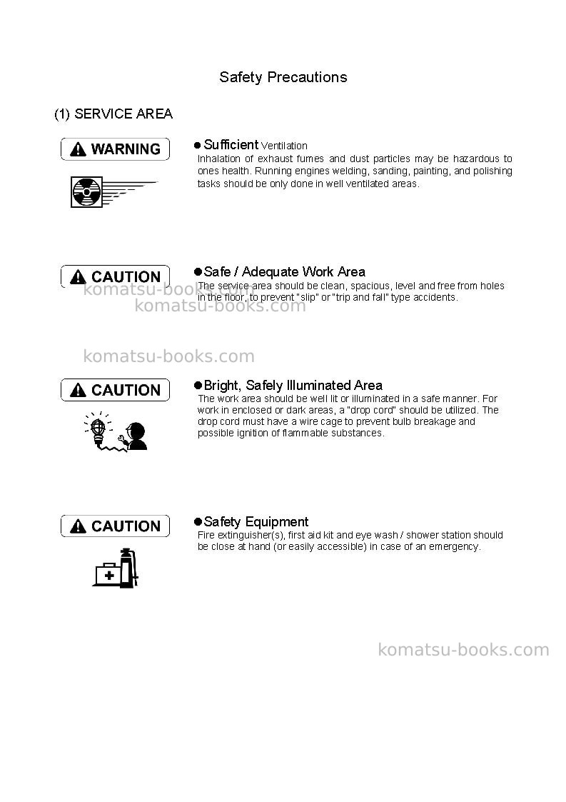 Komatsu 3d84eita Repair & maintenance cover Page 5