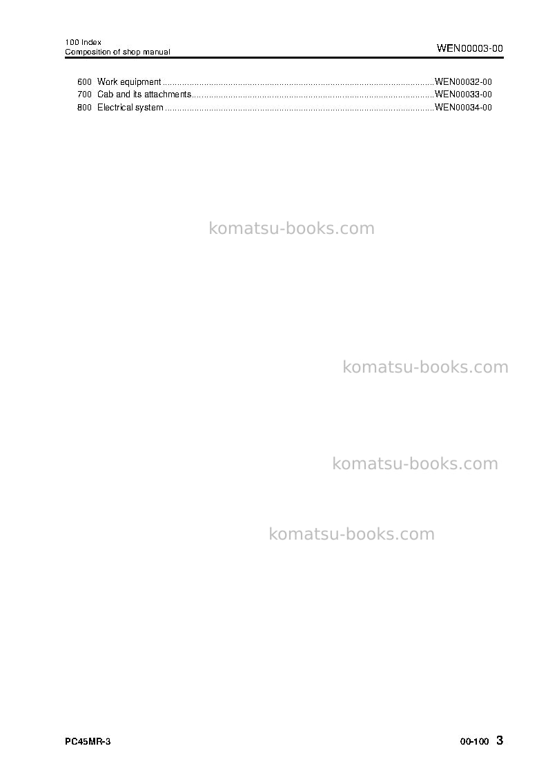 Komatsu pc45mr-3ita Repair & maintenance cover Page 5