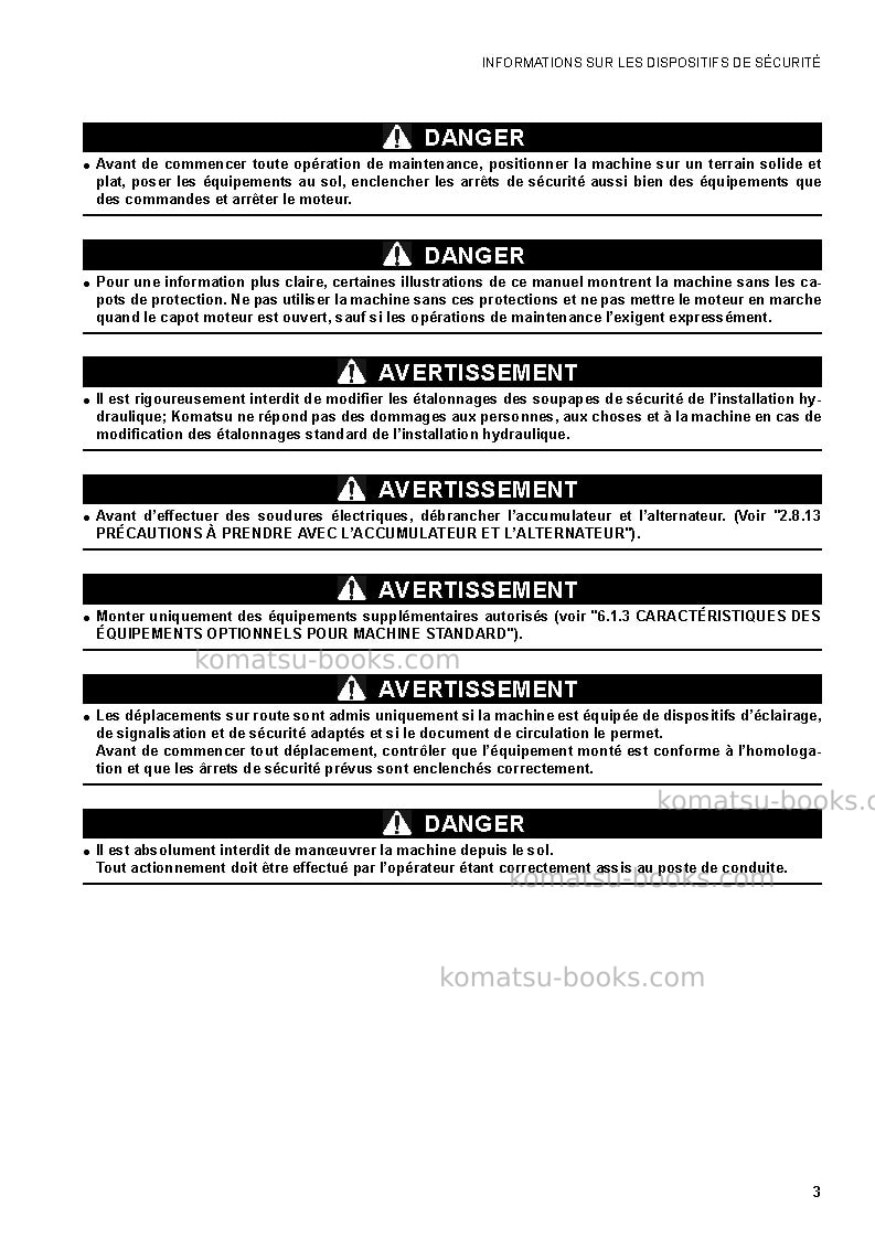 Komatsu ck20-1ita Manuel d'utilisation couverture Page 5 Komatsu ck20-1ita Manuel d'utilisation couverture Page 5