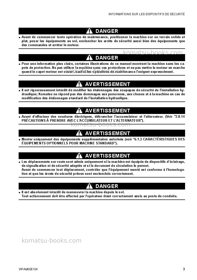 Komatsu ck20-1ita Manuel d'utilisation couverture Page 5 Komatsu ck20-1ita Manuel d'utilisation couverture Page 5