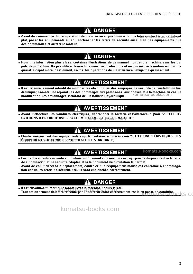 Komatsu ck30-1ita Manuel d'utilisation couverture Page 5 Komatsu ck30-1ita Manuel d'utilisation couverture Page 5