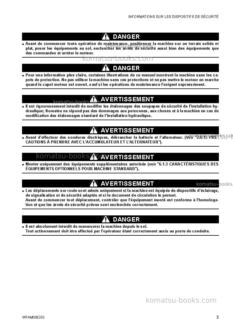 Komatsu ck30-1ita Manuel d'utilisation couverture Page 5 Komatsu ck30-1ita Manuel d'utilisation couverture Page 5