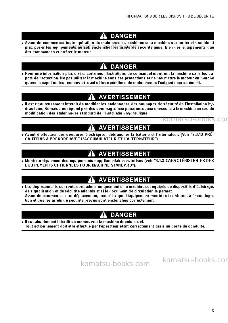 Komatsu ck35-1ita Manuel d'utilisation couverture Page 5