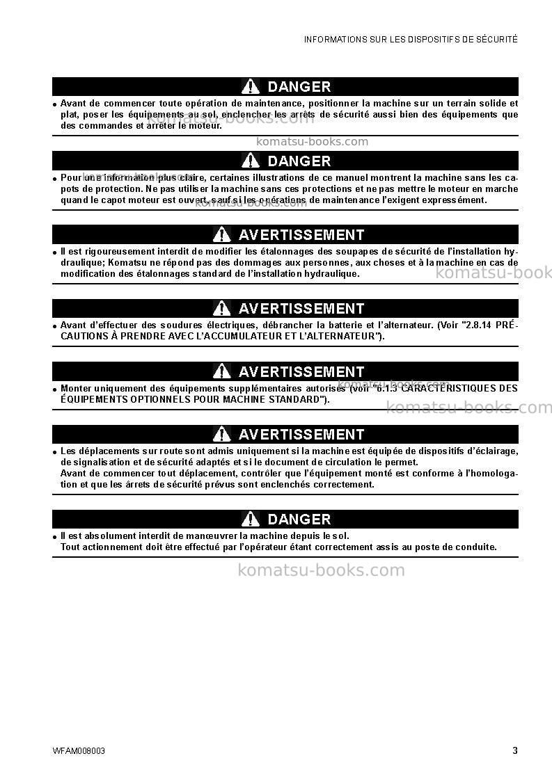 Komatsu ck35-1ita Manuel d'utilisation couverture Page 5