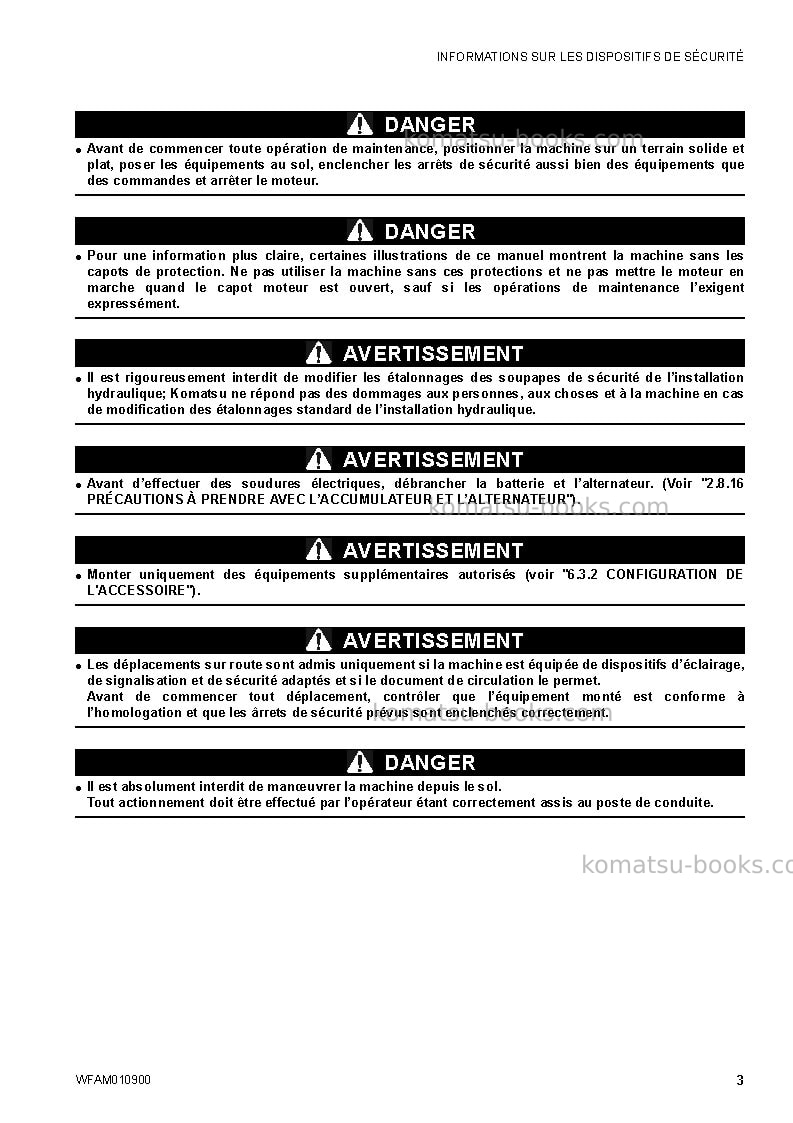 Komatsu sk1026-5ita-turbo Manuel d'utilisation couverture Page 5