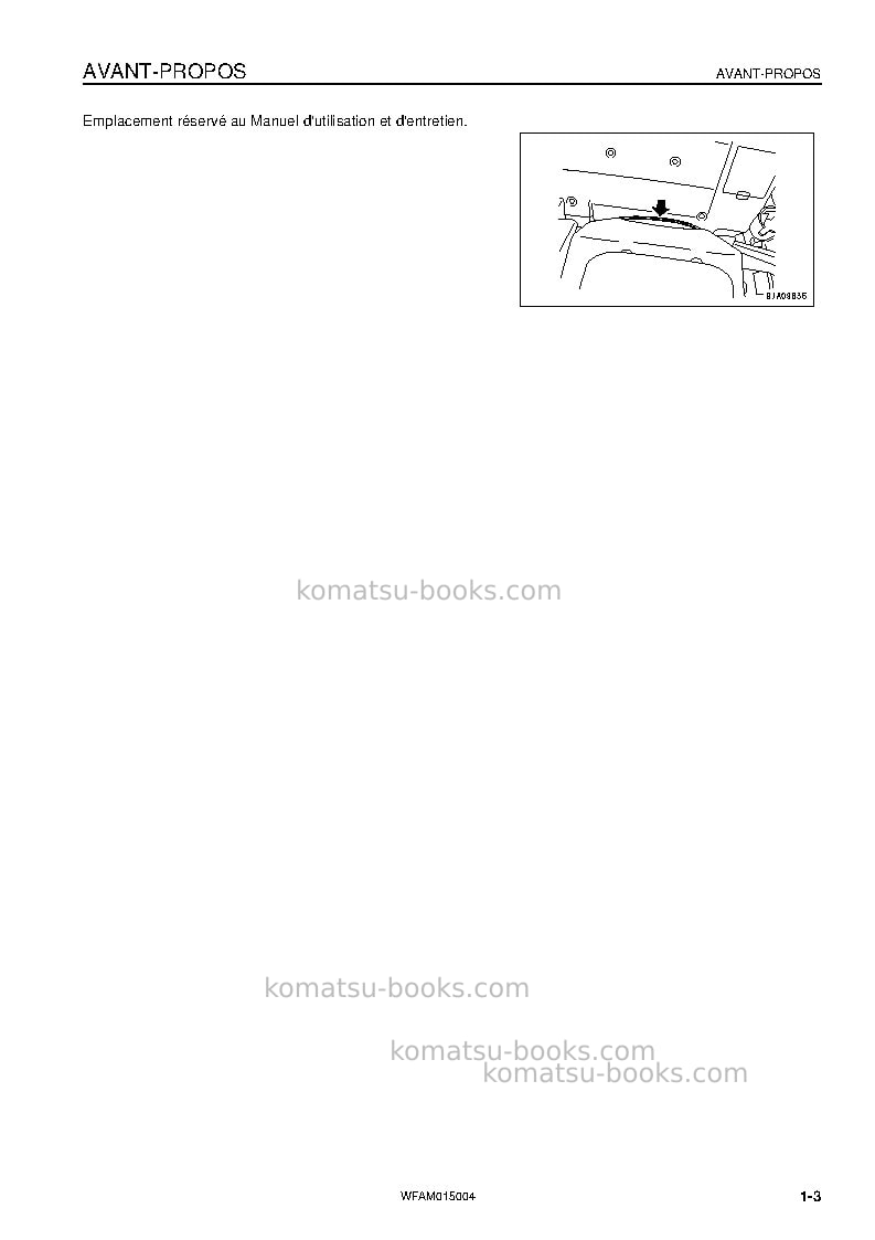 Komatsu pw98mr-8ita Manuel d'utilisation couverture Page 5 Komatsu pw98mr-8ita Manuel d'utilisation couverture Page 5