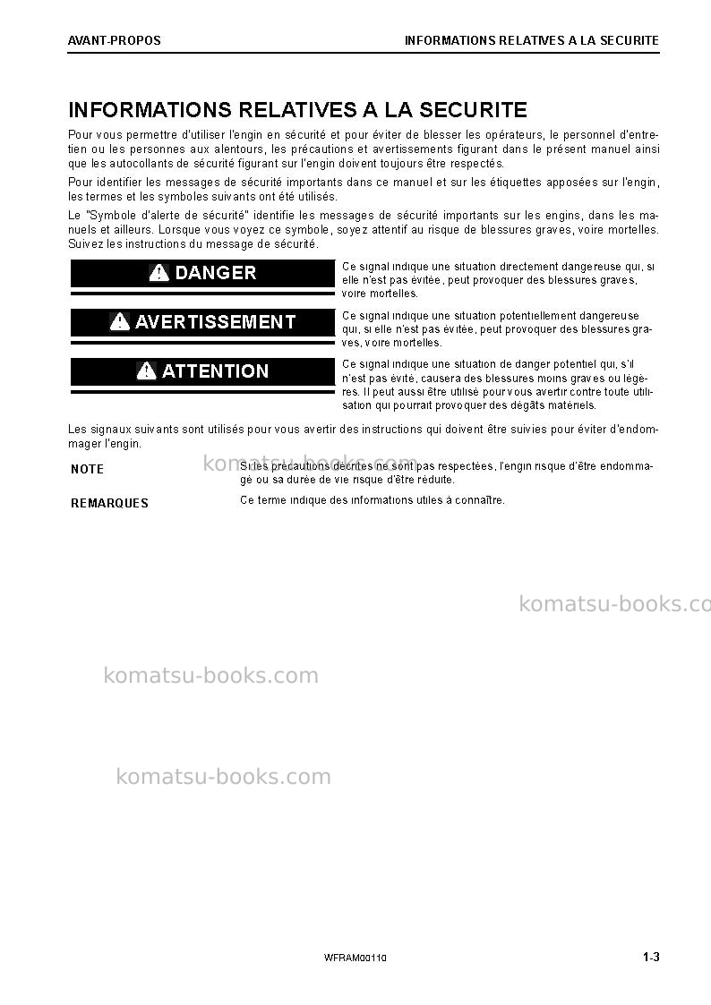 Komatsu pc138us-11ita Manuel d'utilisation couverture Page 5 Komatsu pc138us-11ita Manuel d'utilisation couverture Page 5