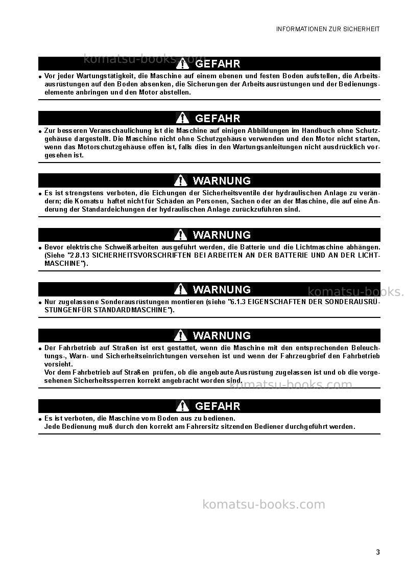Komatsu ck20-1ita Betriebsanleitung Titelseite Seite 5 Komatsu ck20-1ita Betriebsanleitung Titelseite Seite 5