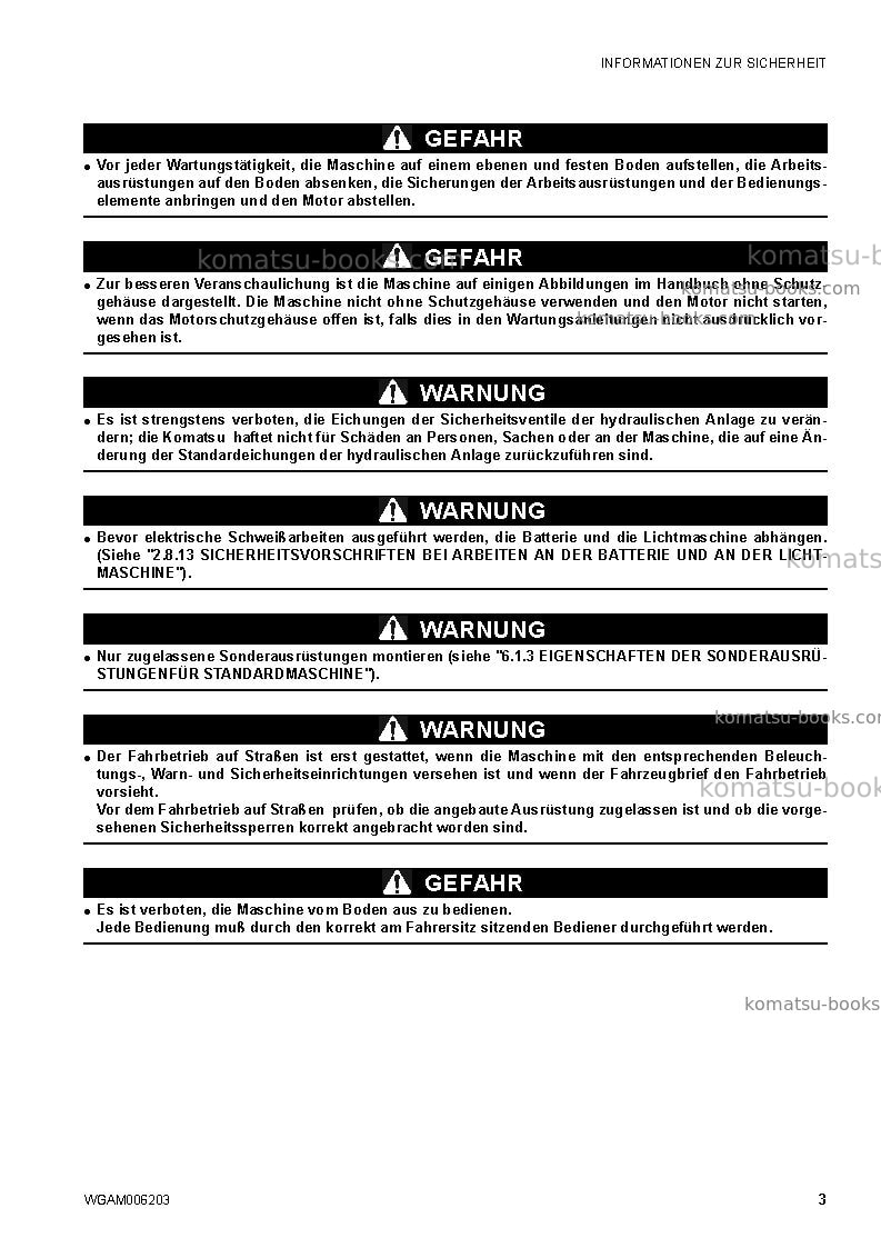 Komatsu ck30-1ita Betriebsanleitung Titelseite Seite 5 Komatsu ck30-1ita Betriebsanleitung Titelseite Seite 5