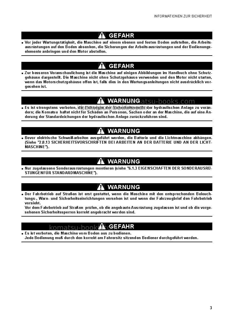 Komatsu ck35-1ita Betriebsanleitung Titelseite Seite 5 Komatsu ck35-1ita Betriebsanleitung Titelseite Seite 5