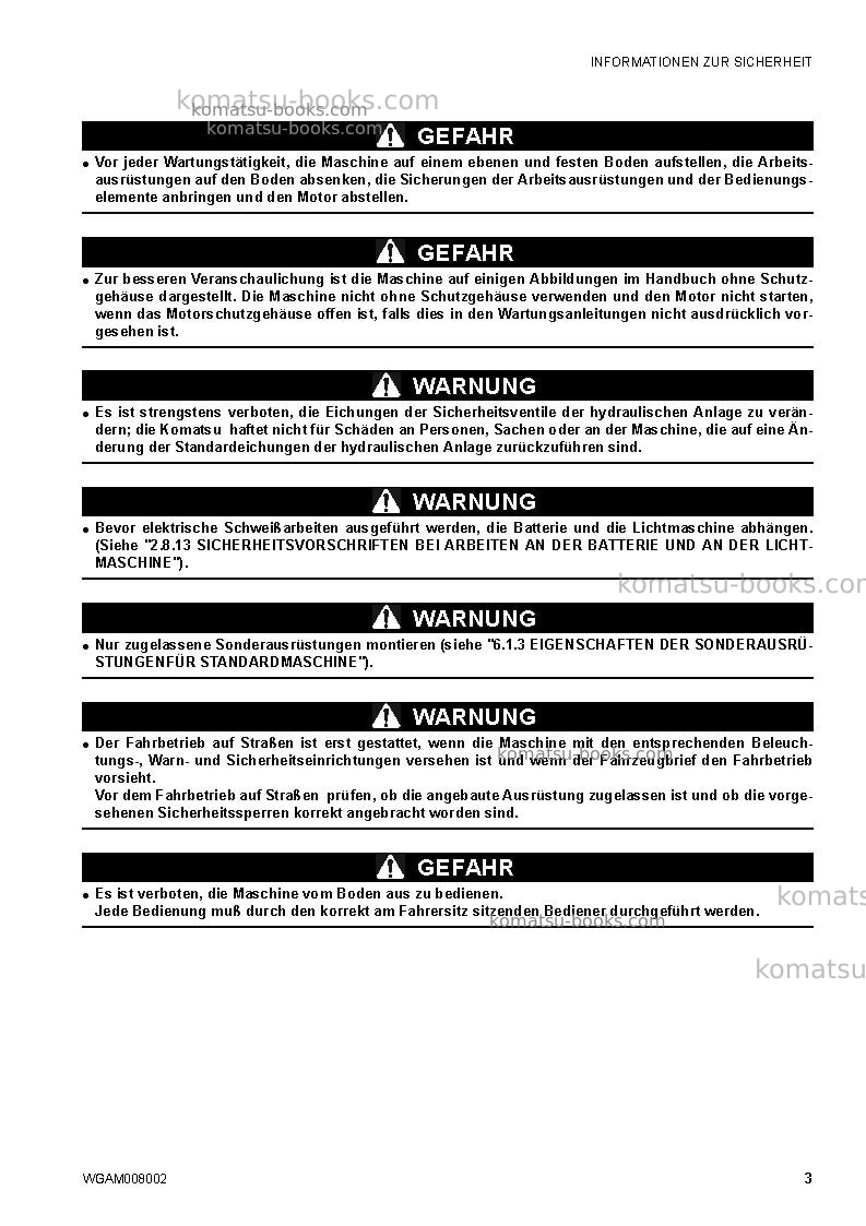 Komatsu ck35-1ita Betriebsanleitung Titelseite Seite 5 Komatsu ck35-1ita Betriebsanleitung Titelseite Seite 5
