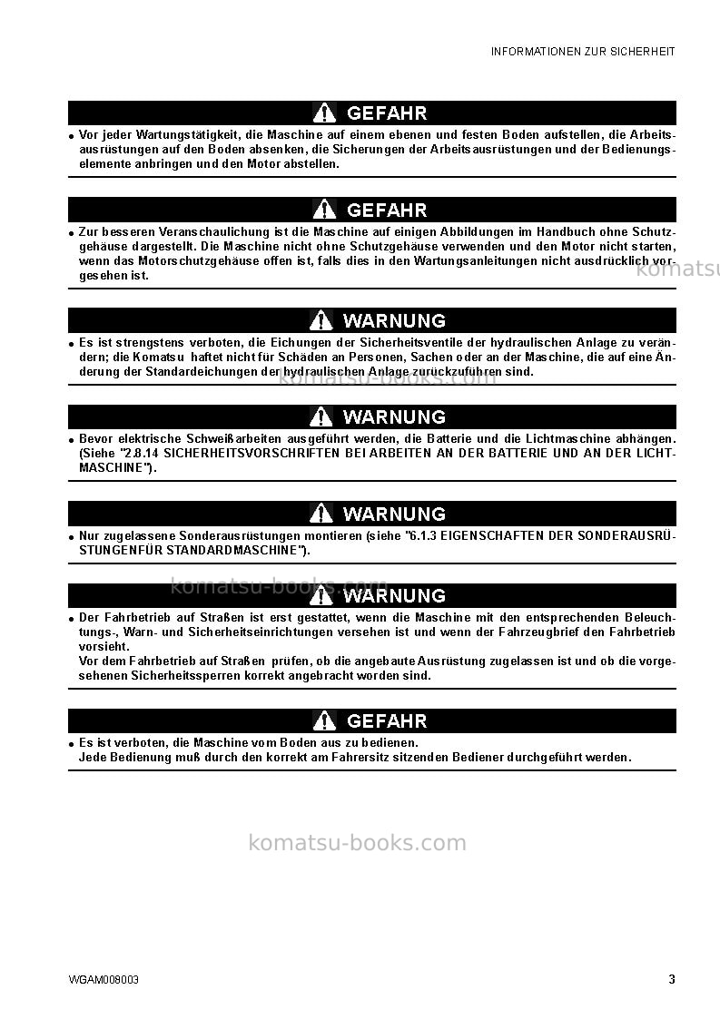 Komatsu ck35-1ita Betriebsanleitung Titelseite Seite 5 Komatsu ck35-1ita Betriebsanleitung Titelseite Seite 5