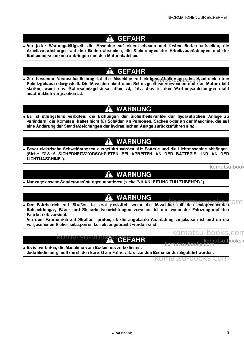 Komatsu sk714-5ita-/ Betriebsanleitung Titelseite Seite 5 Komatsu sk714-5ita-/ Betriebsanleitung Titelseite Seite 5