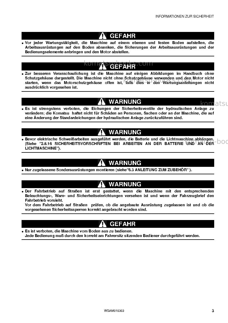 Komatsu sk714-5ita-/ Betriebsanleitung Titelseite Seite 5 Komatsu sk714-5ita-/ Betriebsanleitung Titelseite Seite 5