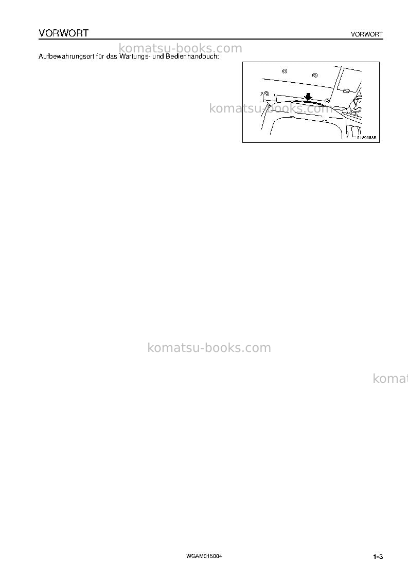 Komatsu pw98mr-8ita Betriebsanleitung Titelseite Seite 5 Komatsu pw98mr-8ita Betriebsanleitung Titelseite Seite 5
