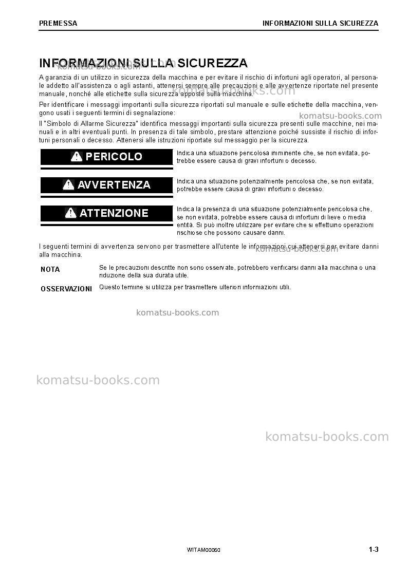 Komatsu pw98mr-10ita Manuale operativo copertina Pagina 5
