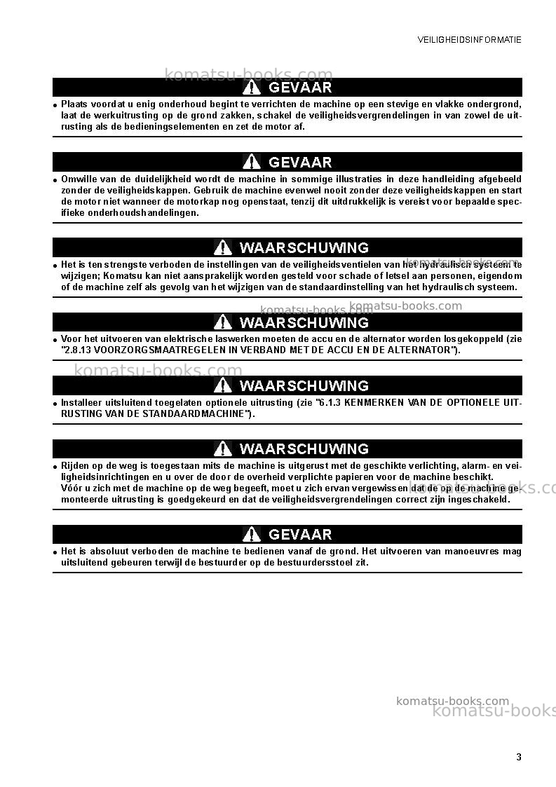 Komatsu sk1020-5ita-turbo Operation manual cover Page 5