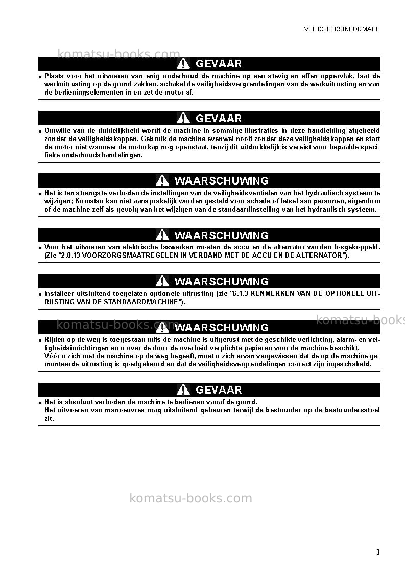 Komatsu ck20-1ita Operation manual cover Page 5 Komatsu ck20-1ita Operation manual cover Page 5