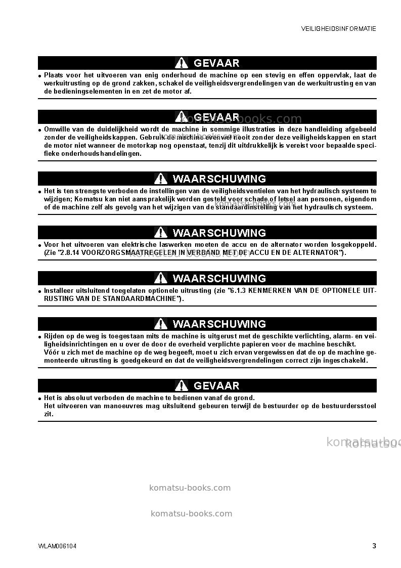 Komatsu ck20-1ita Operation manual cover Page 5 Komatsu ck20-1ita Operation manual cover Page 5