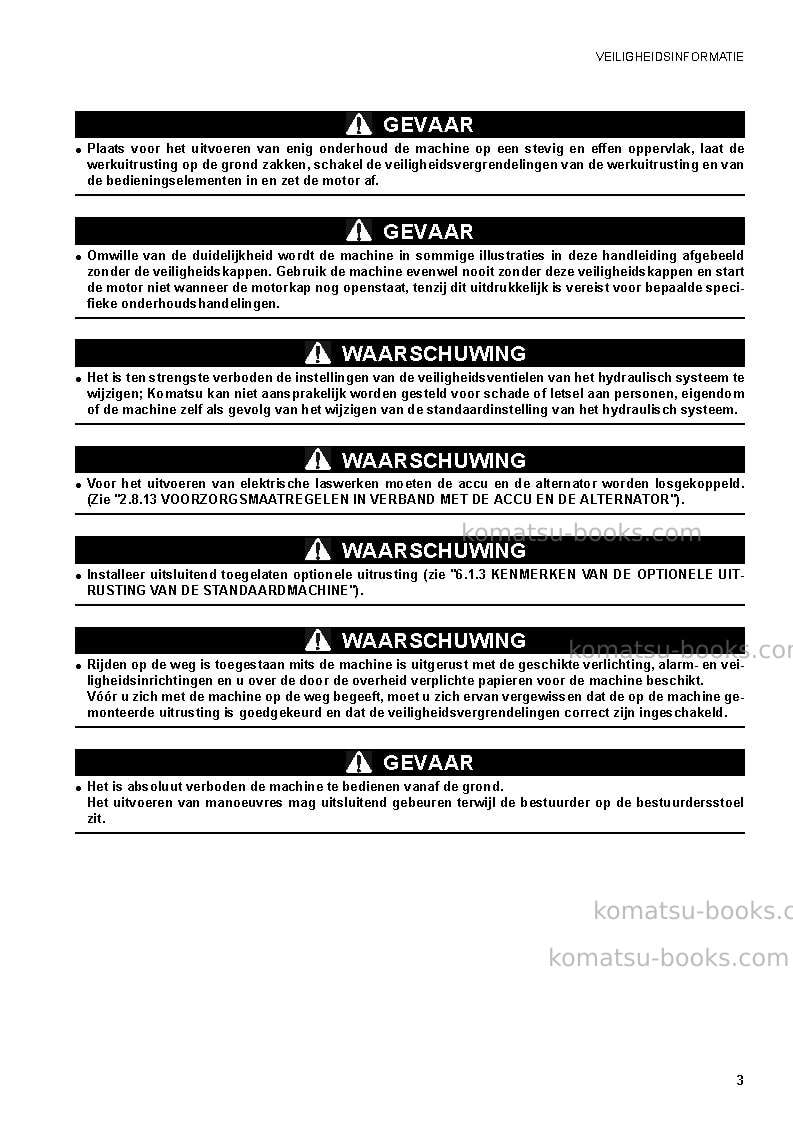 Komatsu ck30-1ita Operation manual cover Page 5