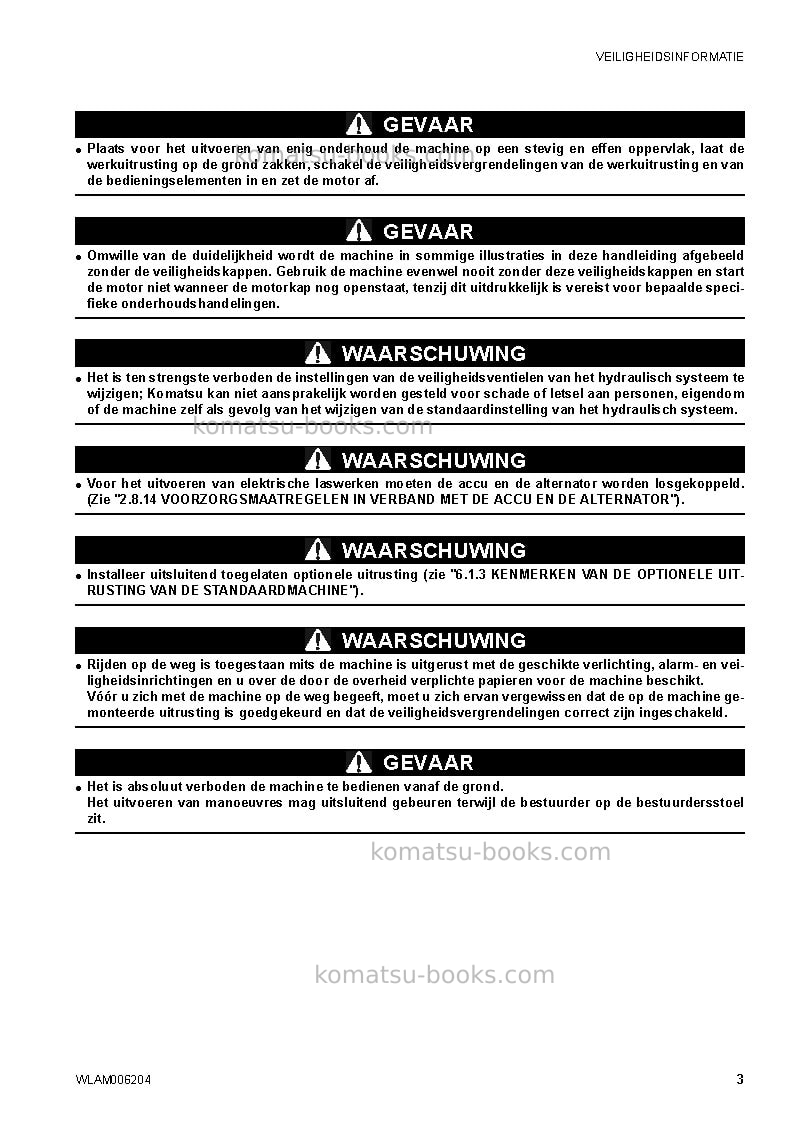 Komatsu ck30-1ita Operation manual cover Page 5 Komatsu ck30-1ita Operation manual cover Page 5