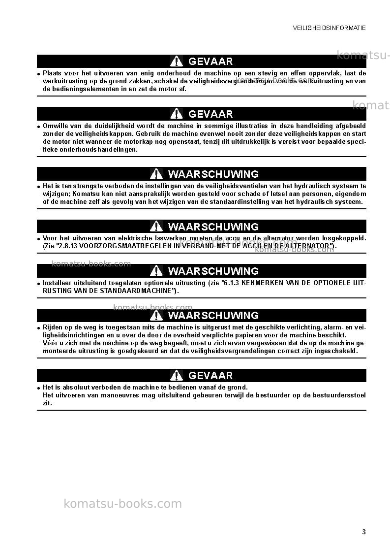 Komatsu ck25-1ita Operation manual cover Page 5 Komatsu ck25-1ita Operation manual cover Page 5